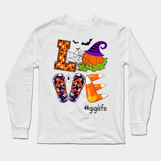 Love Gigi Life Pumpkin Halloween Costume Long Sleeve T-Shirt by Camryndougherty